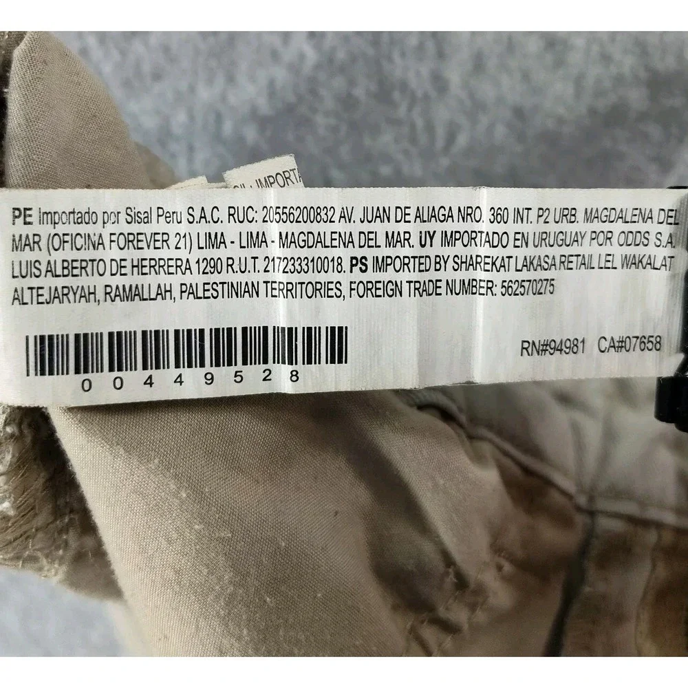 Women's Forever 21 Size XS‎ Frayed Hem Like Cargo Beige Pants📸SEE PIC📏📸